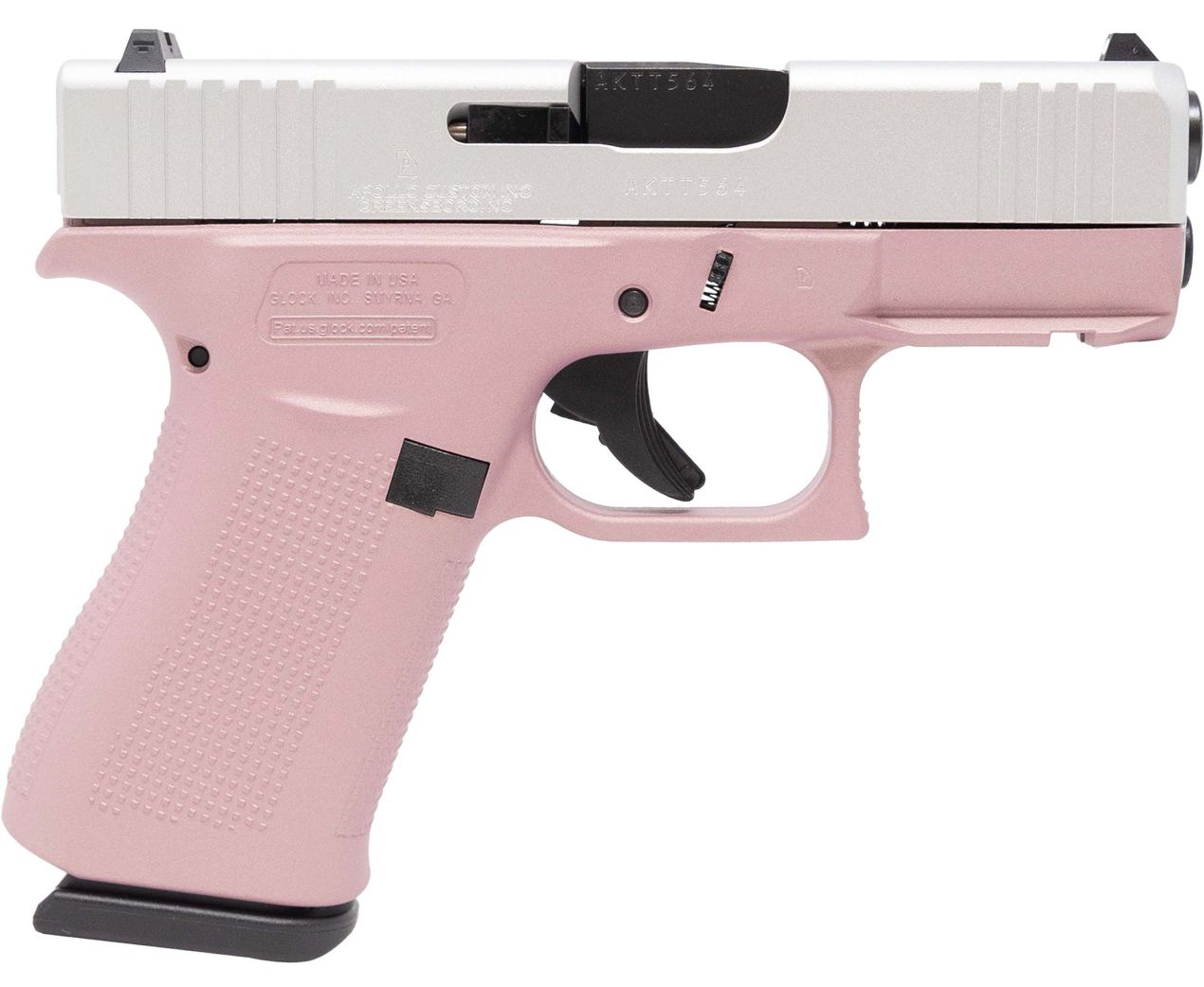 Handguns Apollo Custom|Glock 43X 9MMLUGER GLK 43X 9MM 10RD PINK SA RAIL